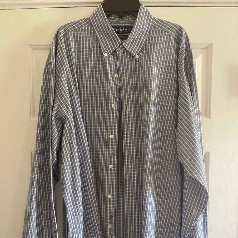 Ralph Lauren Men's Blue Striped Shirt